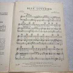 VTG Sheet Music 1940 “Blue Lovebird” 20th Century-Fox film Lillian Russell