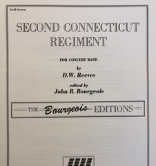 Second Connecticut Regiment Concert Band Complete Set Score Parts CD Reeves