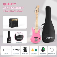 30 Inch Kids Electric Guitar Beginner Kits ST Style Mini Electric Guitar for …
