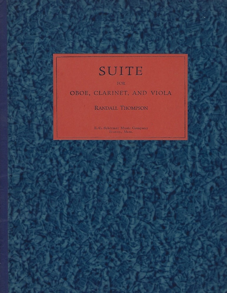 SUITE For Oboe Clarinet Viola By Randall Thompson Estate of Artie Shaw 1941