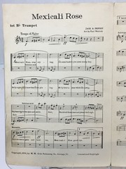 Mexicali Rose Trumpet Sheet Music By Jack Tenney Paul Weirick MM Cole Pub 1936