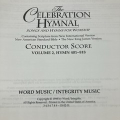 The Celebration Hymnal Conductor’s Score Volume 2 Hymn 401 – 818 Rare 1998