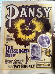 1901 11×14 Hattie Waters Revue Sheet Music THE MESSENGER BOY ‘Pansy’ by Rooney