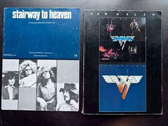 Vtg Rock Sheet Music Books Zeppelin, Hendrix, Van Halen, The Who, Foreigner