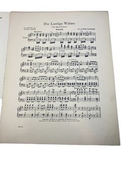 The Merry Widow Waltz Die Lustige Wittwe Witwe Sheet Music Franz Lehar RARE 1907