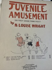 Juvenile Amusement Piano N Louise Wright Sheet Music