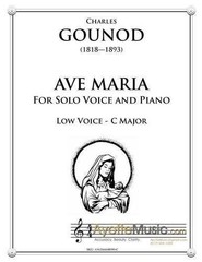 Charles Gounod – Ave Maria for Low Voice in C