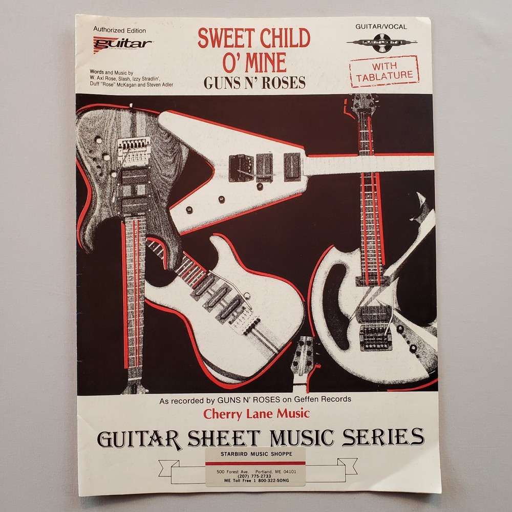 Sweet Child O&rsquo; Mine Guns N&rsquo; Roses 1988 Sheet Music Guitar Vocal Cherry Lane Tabs