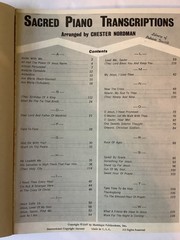 Sacred Piano Transcriptions Compiled and Arranged by Chester Nordman