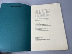 Folk Songs Of The United States California State Series 1951