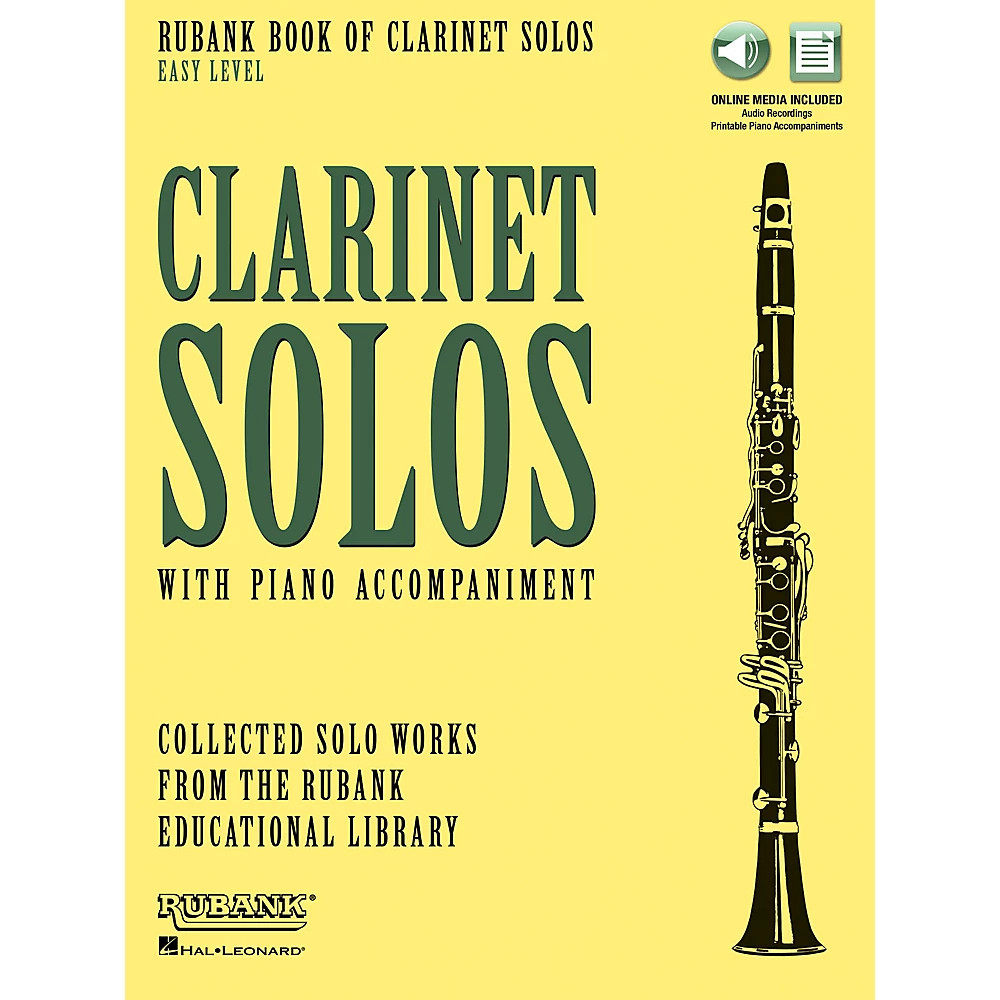 Rubank Book of Clarinet Solos Easy Level Softcover Media Online