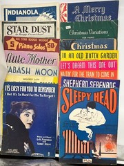 VTG 1910s-1950s Colorful Sheet Music Lot Piano Christmas Indianola 15 PC