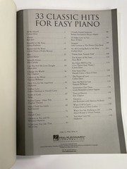33 Classic Hits for Easy Piano by Hal Leonard Piano Songbook