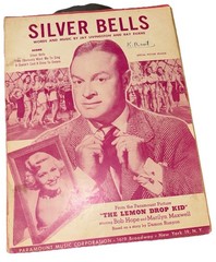 Silver Bells » 1950 Sheet Music Bob Hope Marilyn Maxwell Lemon Drop Kid Vintage