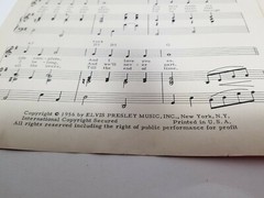 Elvis Presly Sheet Music Love me Tender 1956 20th Century Fox RCA Victor Vintage