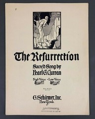 The Resurrection Sheet Music 1924 Piano Vocal Curran Sacred Religious Vintage