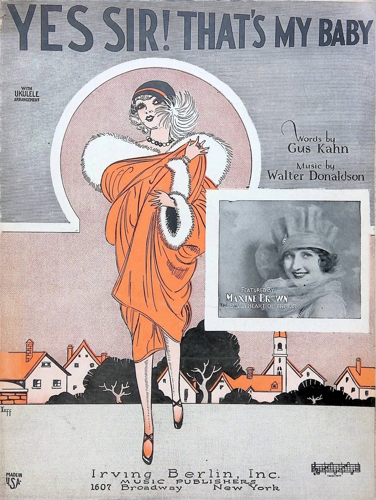 Yes Sir That&rsquo;s My Baby Sheet Music Maxine Brown Walter Donaldson Gus Kahn 1925