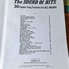 Bourne Co. Organ Sheet Music Song Book Pop 30 Popular Song Favorites