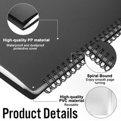 4 Pages Expand Sheet Music Folder, Spiral Sheet Musics Binder Allow Annotatio…