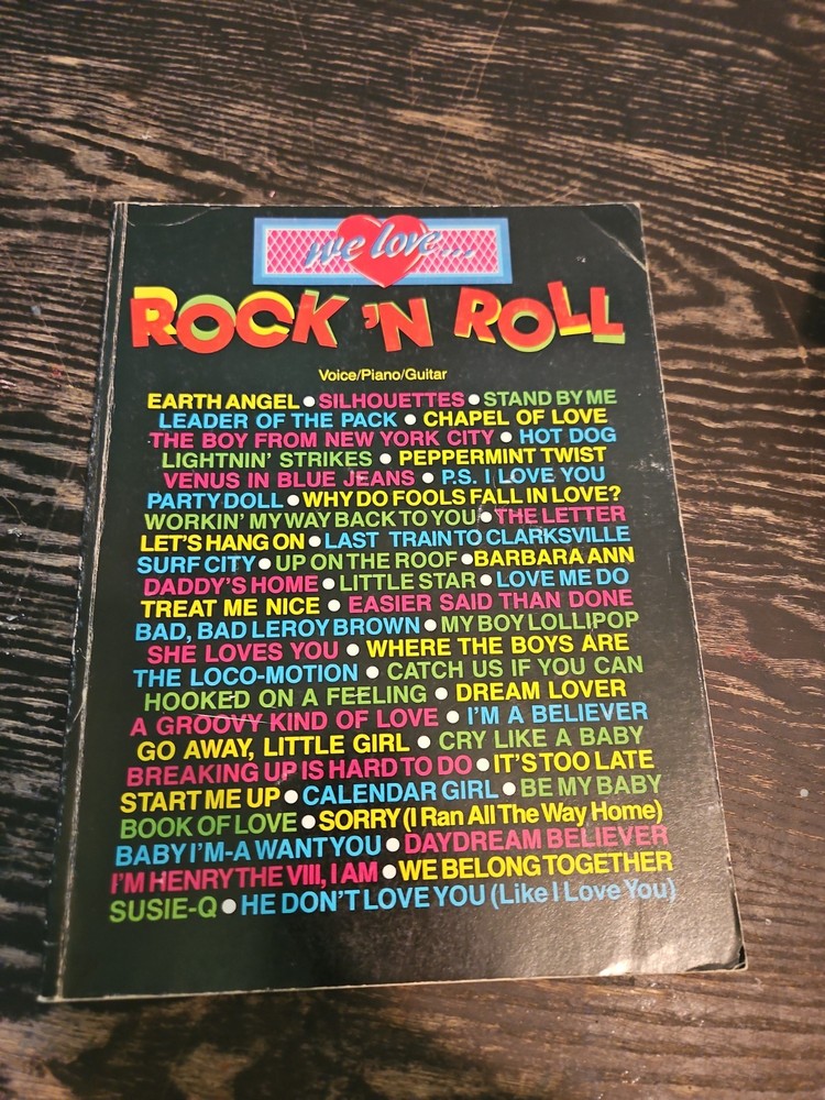 We Love Rock N Roll Sheet Music Voice/Piano/Guitar Beatles Elvis Stones Etc