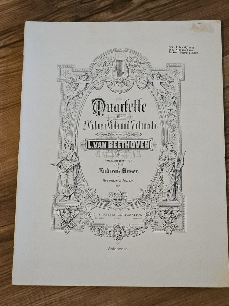 Beethoven Quartette Violincello C.F.Peters