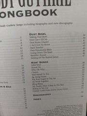 Woody Guthrie Songbook Guitar Key C Instruments Sheet Music Chords Lyrics New!