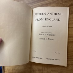 The Anthrm in England and America Mixed Voices 1970