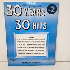 Vintage 1953 30 Years 30 Hits Sheet Music Song Book No 2