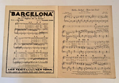 Vintage 1917, 1926 HAWAIIAN SHEET MUSIC – HAWAIIAN BUTTERFLY & HELLO, ALOHA!