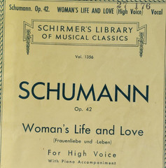 Vintage Sheet Music Book Schumann Opus 42 Women&rsquo;s Life & Love High Voice c1939