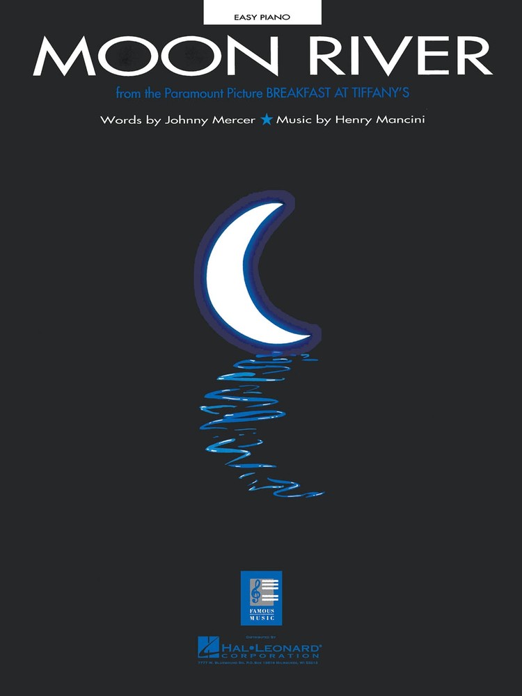 Moon River Song Easy Piano Sheet Music Lyrics Vocal Melody Hal Leonard