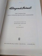 German Folk Song book collection Klingende Heimat (Hans Sikorski) auf Deutsch