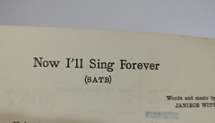 Choral Sheet Music – « Now I&rsquo;ll Sing Forever » SATB – Witt – Broadman Choral Music