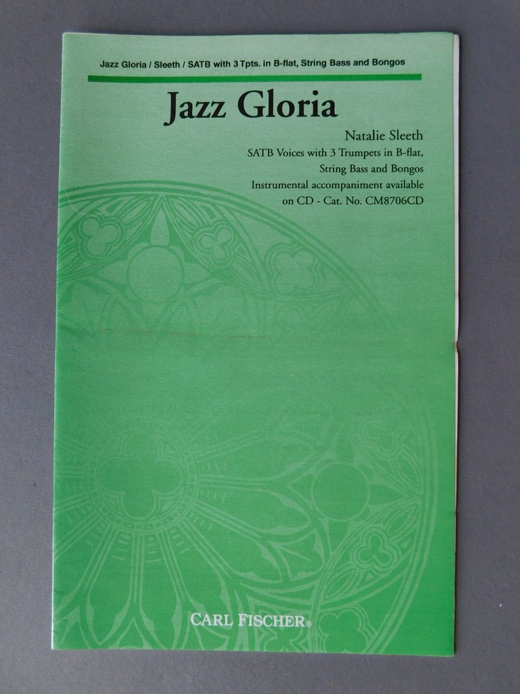 Jazz Gloria – sheet music – SATB Vocal Trumpet, String Bass, Bongos – N Sleeth