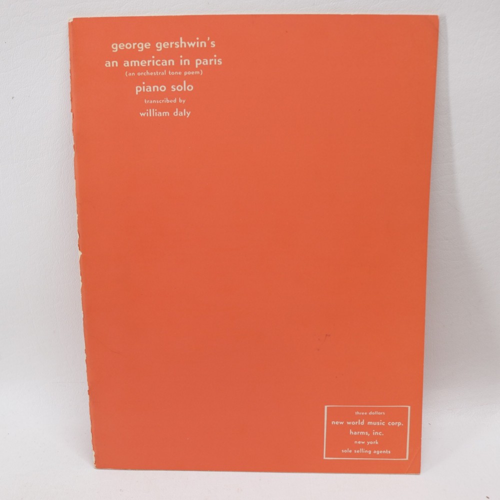 George Gershwin American in Paris Piano Songbook Sheet Music Score 1929 New Musi