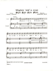 Mighty Lak&rsquo; A Rose, Ethelbert Nevin, Medium Voice in G, Later Ed. Antique Music