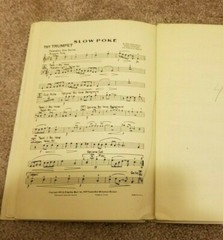 1951 SLOW POKE Pee Wee King Redd Stewart Sheet Music Multiple Parts Fox Trot