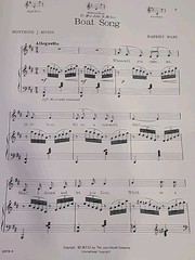 Boat Song Sheet Music Harriet Ware Montrose J Moses 1908 John Church LOW VOICE