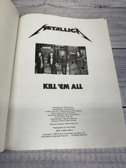 Metallica Kill ’Em All Guitar Tab Songbook 1990 Cherry Lane Music