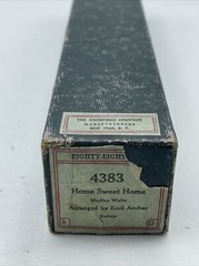 Master Record Standard 88 Note Roll 4383 Home Sweet Home Player Piano