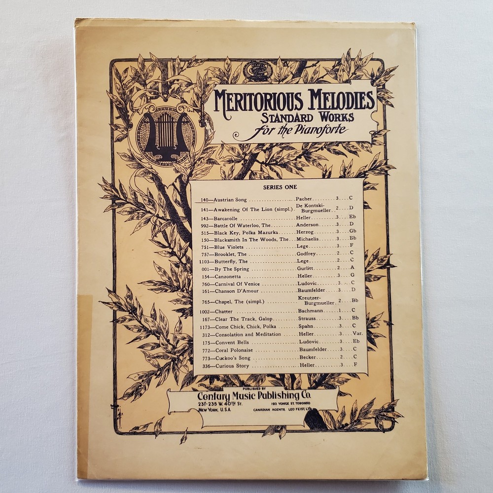 Austrian Song Meritorious Melodies Standard Works for the Pianoforte Sheet Music