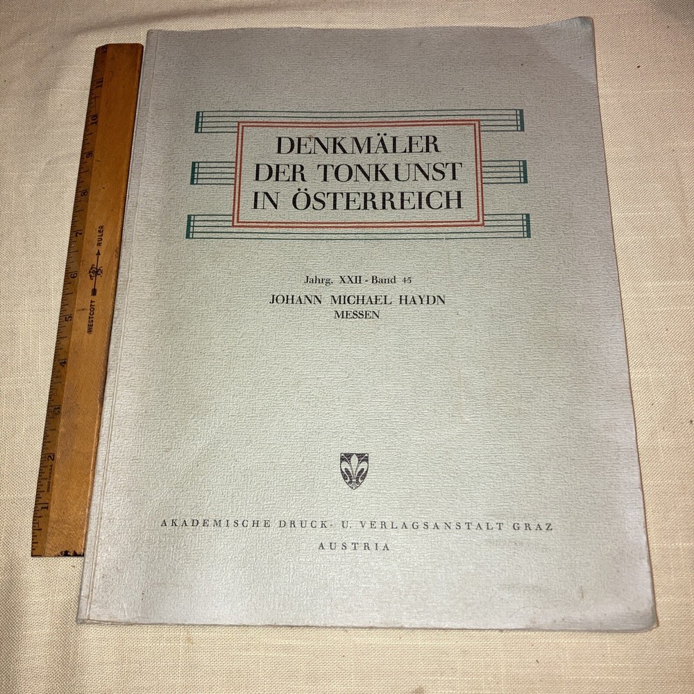 Johann Michael Haydn – Denkmaler Der Tonkunst in Osterreich, Masses