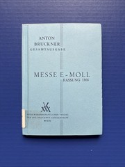 Bruckner – Mass No. 2 in E Minor (1866) – Hardcover Mu. Verlag Wien Study Score