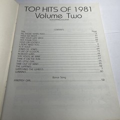 Top Hits of 1981 Volume Two for Voice/Piano/Guitar-Kenny Rogers, Tom Petty, Alab