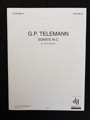 Guitar Quartet Sheet Music – Telemann Sonata in C – Full Score & Parts DO15
