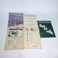 10pc Antique 1940s 50s Christmas Sheet Music Lot Of 10, Rudolph, Frosty, Twas