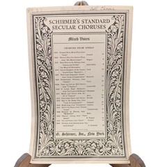 Antique Sheet Music, Bell Chorus Come On Lets Go by Leoncavallo Secular Choruses