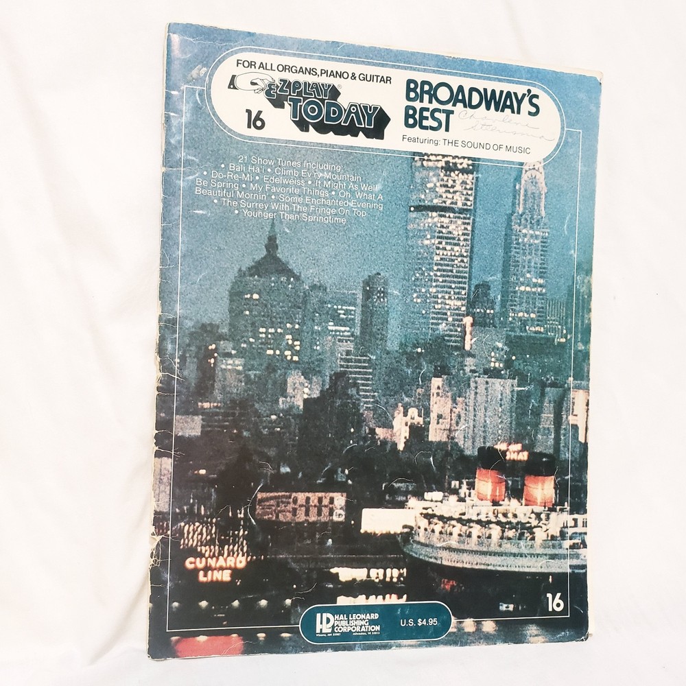 Broadway&rsquo;s Best E-Z Play Today Organs Piano Guitar Sheet Music Book Show Tunes
