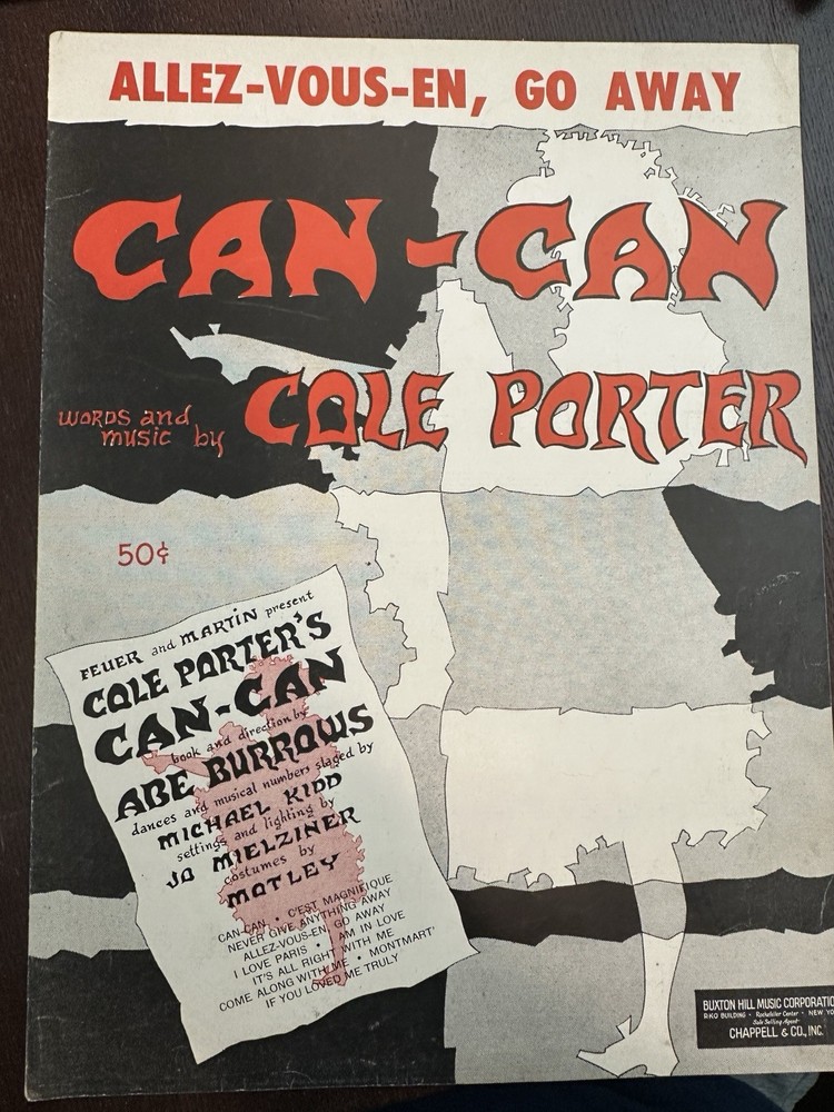 M COLE PORTER Stage Musical Sheet Music CAN-CAN ‘Go Away’