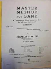 Clarinet B flat Master Method for Band Sheet Music Book 1 Charles S. Peters VG